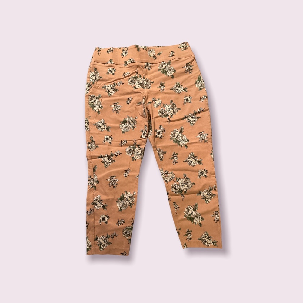 Floral Pull Up Bengaline Crop pants
